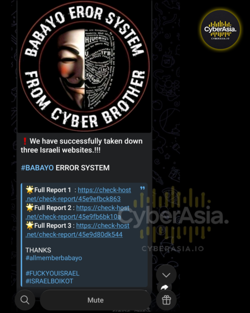 Pro-Palestinian Hacktivist Group Claims Downtime Attacks on Three Israeli Websites