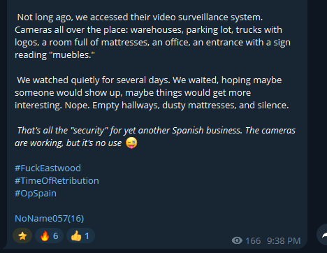 Telegram Announcement for Muebles Tuco Breach