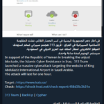 313 Team DDoS Attack: 1 Massive Cyber Strike on Saudi Airport