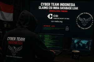 Cyber Team Indonesia Claims CSI India Database Leak, Verification Pending