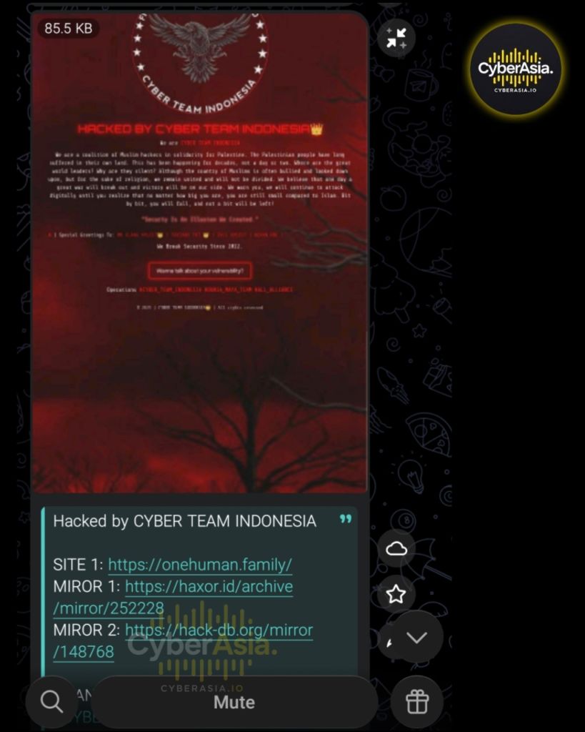 Cyber Team Indonesia Political Manifesto Capture