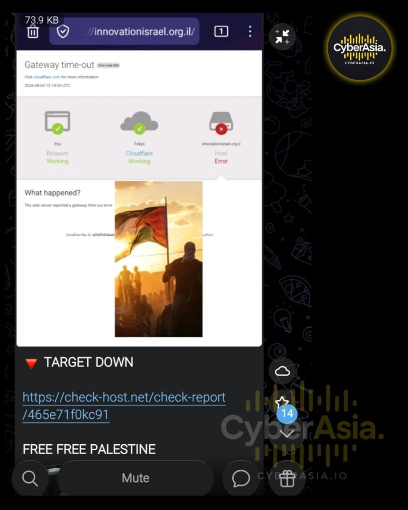 RipperSec Attacks Israel Innovation Authority: Motive and Impact Explained - CyberAsia Threat Intel Evidence