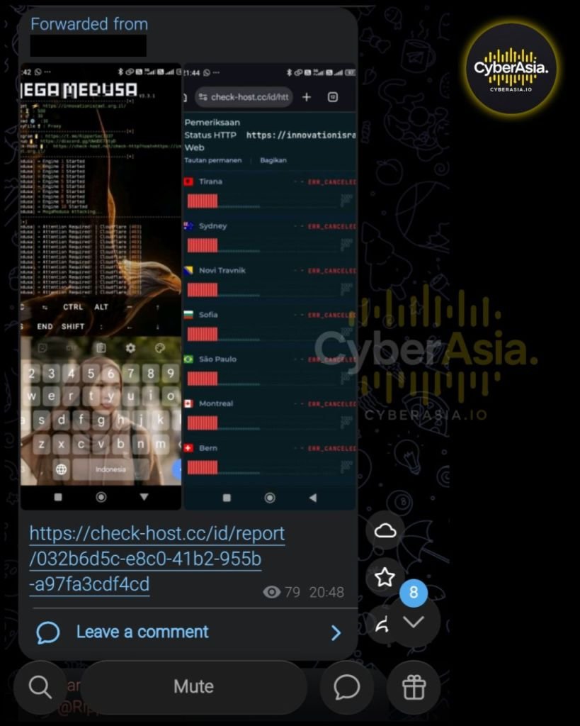 RipperSec Attacks Israel Innovation Authority: Motive and Impact Explained - CyberAsia Threat Intel Evidence
