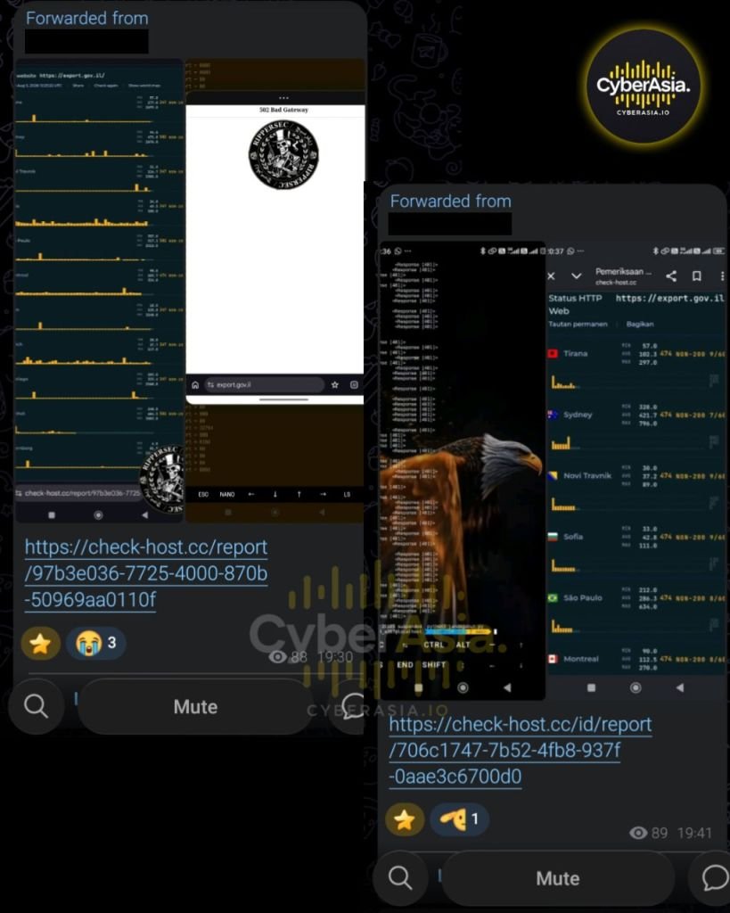 #OpZionistV2 from RipperSec still Ongoing: Are We Entering an Era of More Massive Cyber War? - CyberAsia Threat Intel Evidence