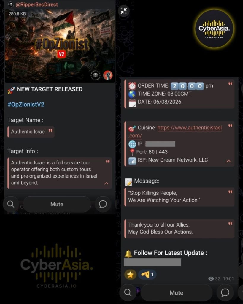 MegaMedusa & #OpZionistV2: Has RipperSec Returned? - CyberAsia Threat Intel Evidence