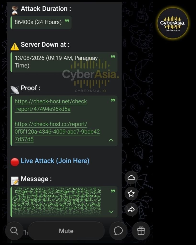 Paraguay’s MITIC Server Down for 24 Hours, TheGarudaEye in Spotlight - CyberAsia Threat Intel Evidence