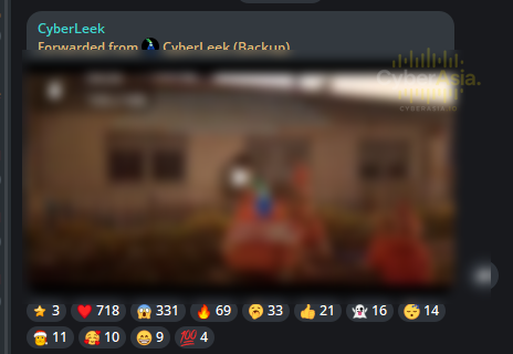 CyberLeeks - Telegram broadcast showing leaked GTA 6 video footage with token promotion overlay for CyberAsia