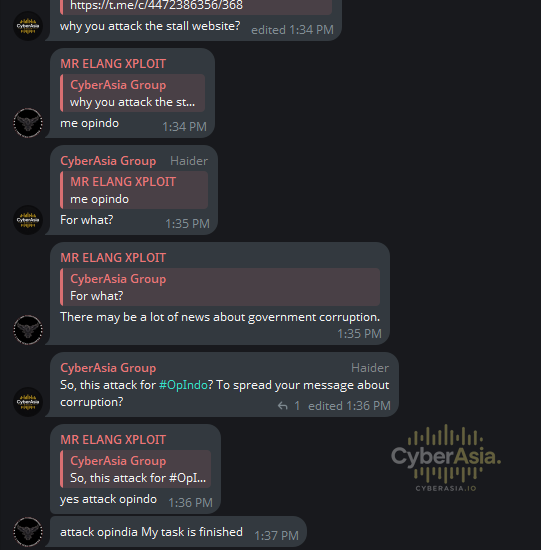 Cyber Team Indonesia Defaces E-Commerce Site Under #OpIndo to Protest Corruption - CyberAsia Threat Intel Evidence
