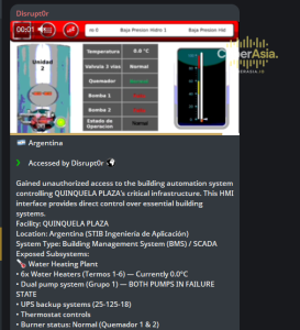 BMS Cyberattack SCADA Dashboard