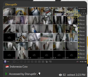 Dark Web Alert: Disrupt0r Breaches Dozens of Indonesian CCTVs