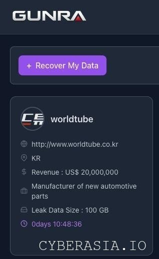 GUNRA Ransomware Hits Worldtube: What Defenders Need to Know - CyberAsia Threat Intel Evidence
