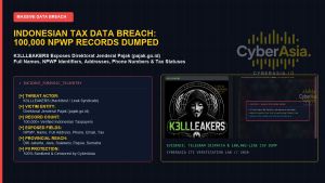 Indonesian Tax Data Breach 100000 NPWP Records Dumped Online by K3LLLEAKERS Featured Cover