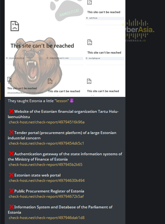 NoName05716 Official Telegram Dispatch Documenting Estonia Cyber Attack Part 2