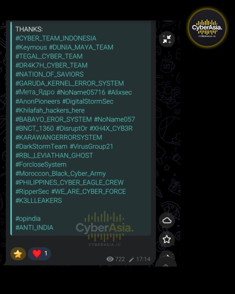 OpIndia Campaign Continues, Cyber Team Indonesia Hits Kamat.org - CyberAsia Threat Intel Evidence