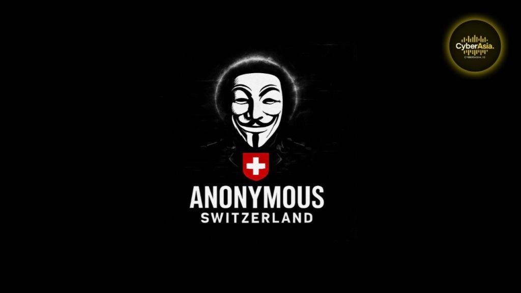 Figure 3 : Anonymous Switzerland logo showing the Anonymous mask above a Swiss shield