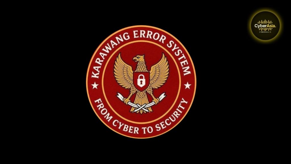 Figure 2 : Karawang Error System logo, a red and gold emblem with an eagle holding a padlock and the motto From Cyber to Security