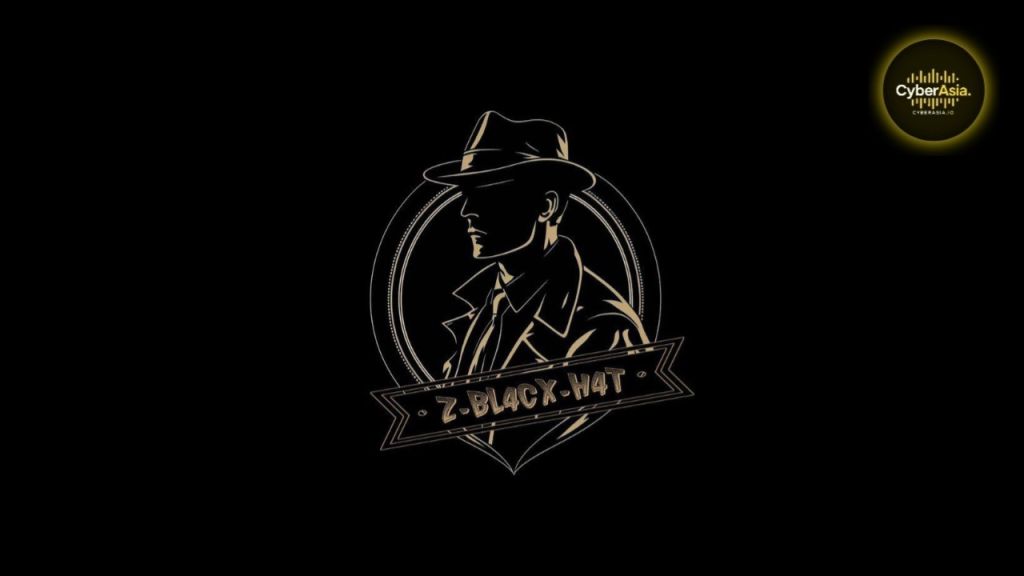 Figure 2 : Z-BL4CX-H4T group logo showing a fedora-wearing figure in a gold circular emblem on a black background